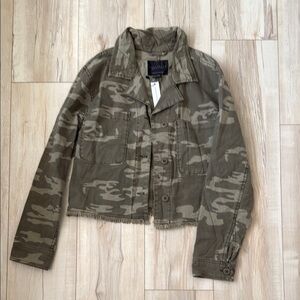 Anthropology Sanctuary Olive Camouflage light summer Jacket